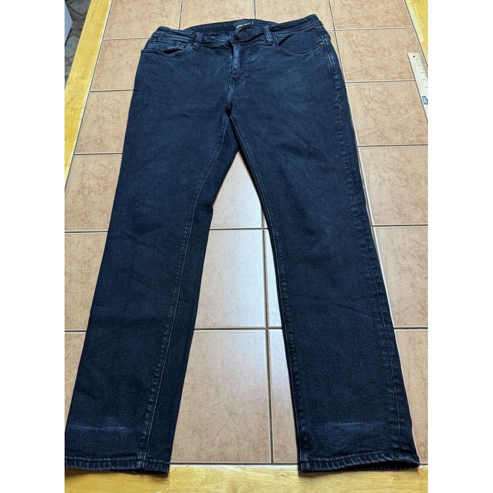Abrand Jeans Mens Sz 33 x 30‎ A Dropped Slim Denim Stretch Black 82095A